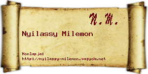 Nyilassy Milemon névjegykártya